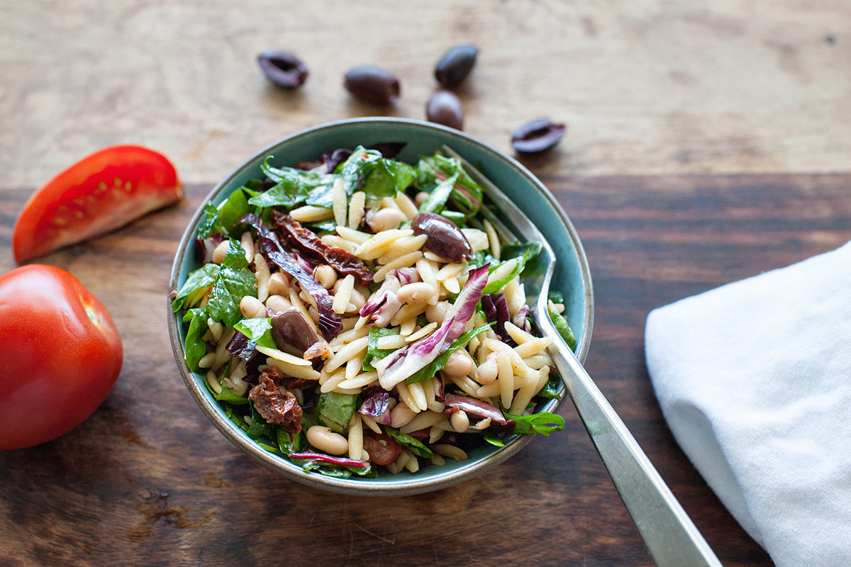 Orzo, White Bean & Power Greens Salad Earthbound Farm