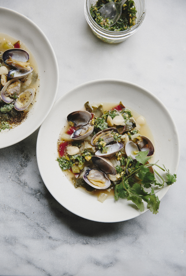 Chard, Fennel & White Bean Soup with Pesto