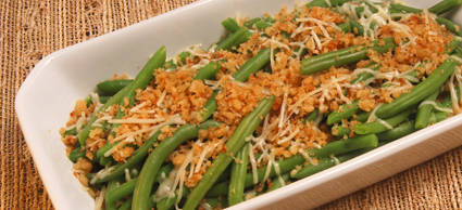 Green Beans with Toasted Garlic and Parmesan Bread Crumbs - Earthbound Farm