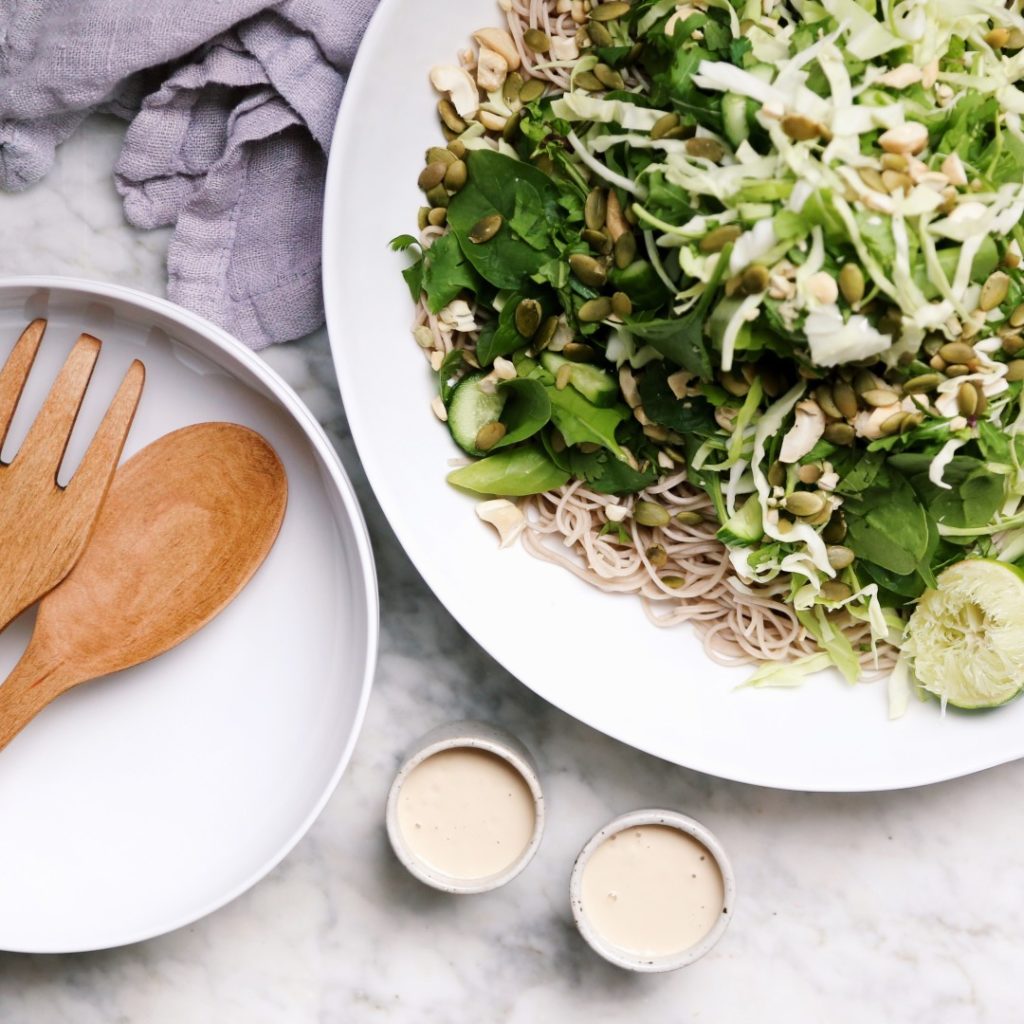 Soba Noodles with Green Crunch Salad Earthbound Farm