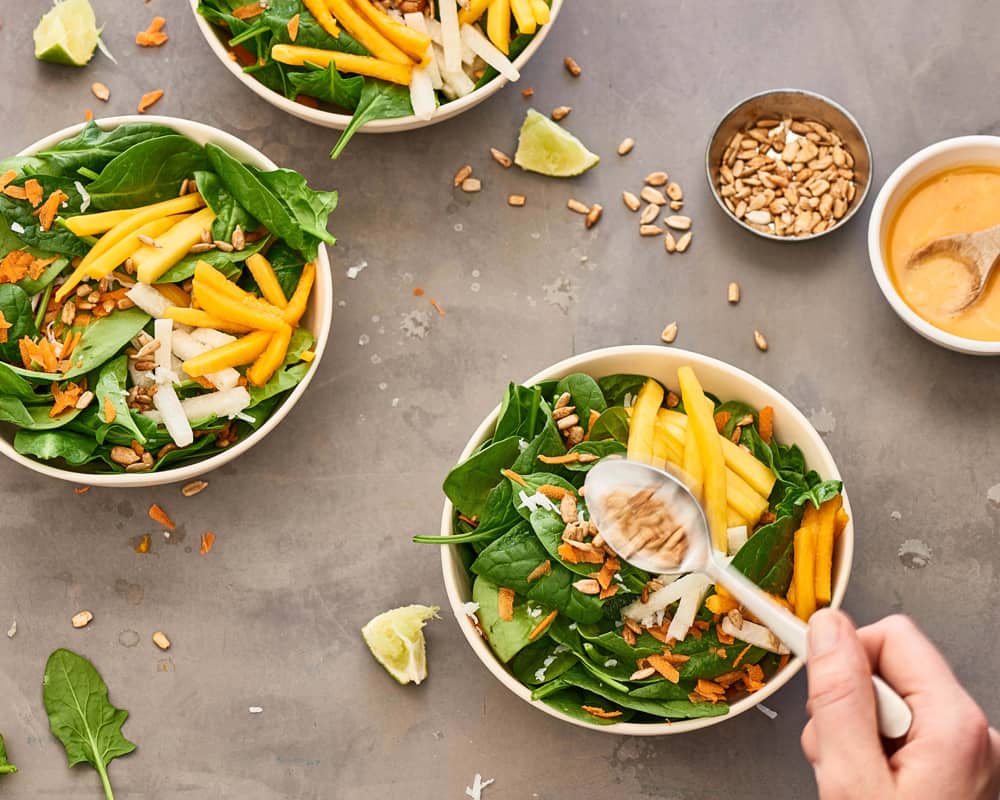 Mixed Green Salad with MangoGinger Vinaigrette Earthbound Farm