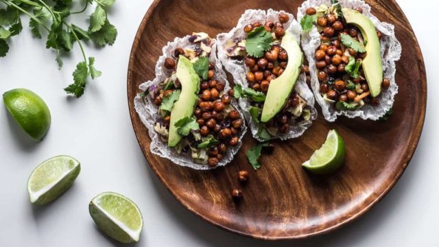 Asian Chickpea Rice Paper Tacos