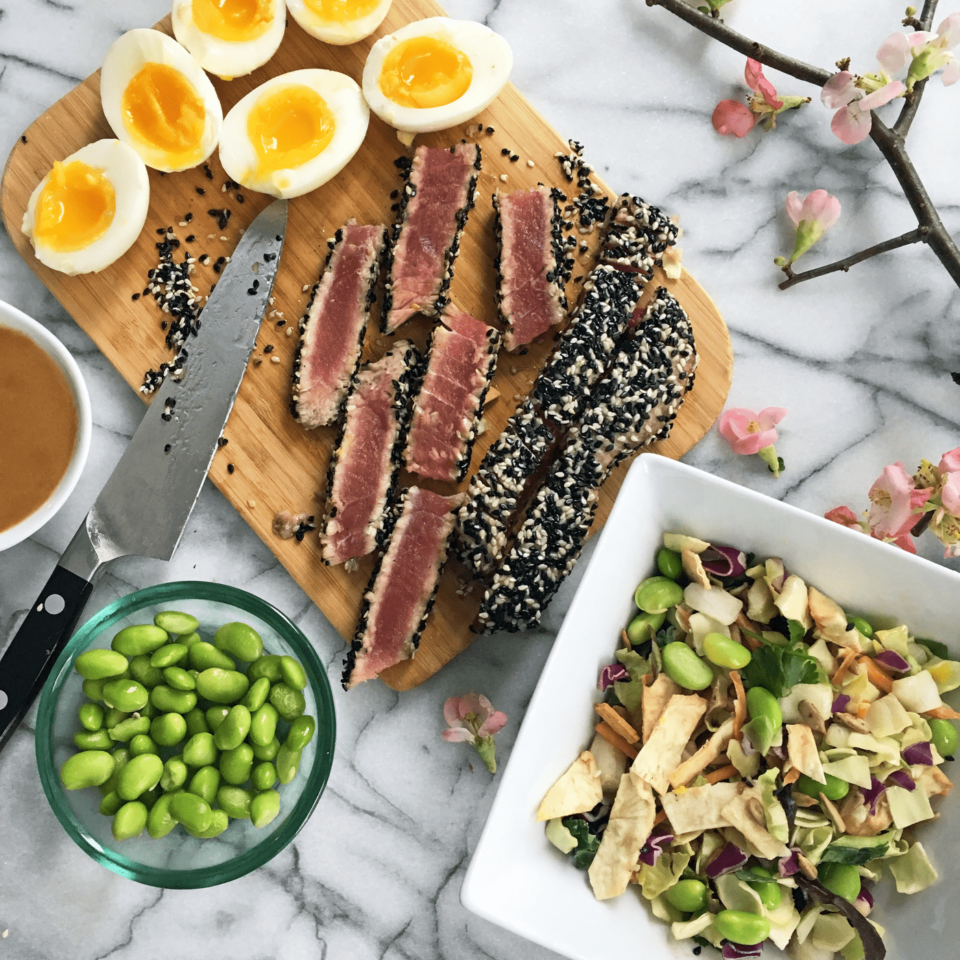 Asian-Style Chopped Salad with Tuna & Eggs Earthbound Farm