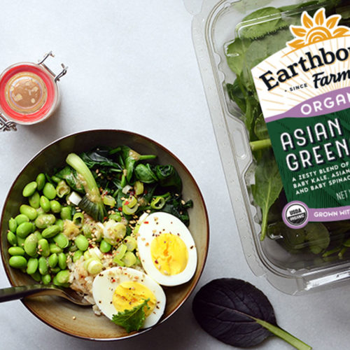 Asian Greens Japanese Power Bowl with Quick Miso Vinaigrette Earthbound Farm