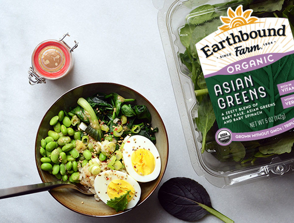 Asian Greens Japanese Power Bowl with Quick Miso Vinaigrette Earthbound Farm