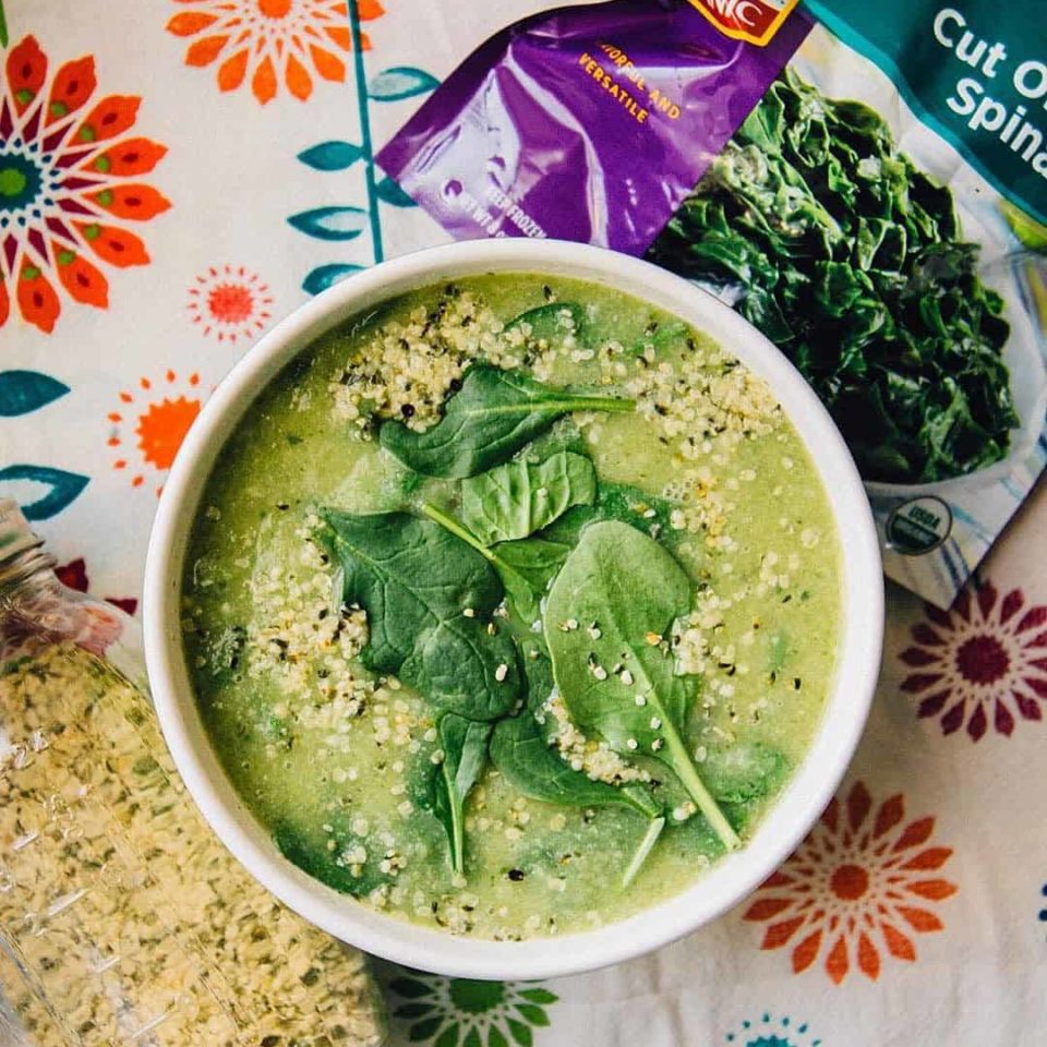 Creamy Cauliflower & Spinach Soup