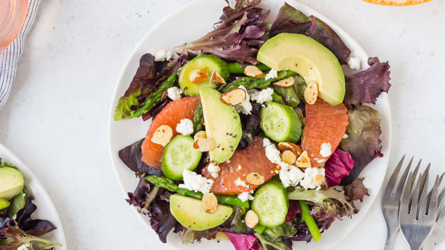 Spring Salad Rose Vinaigrette