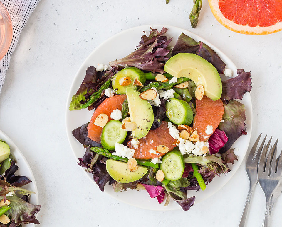 Spring Salad Rose Vinaigrette