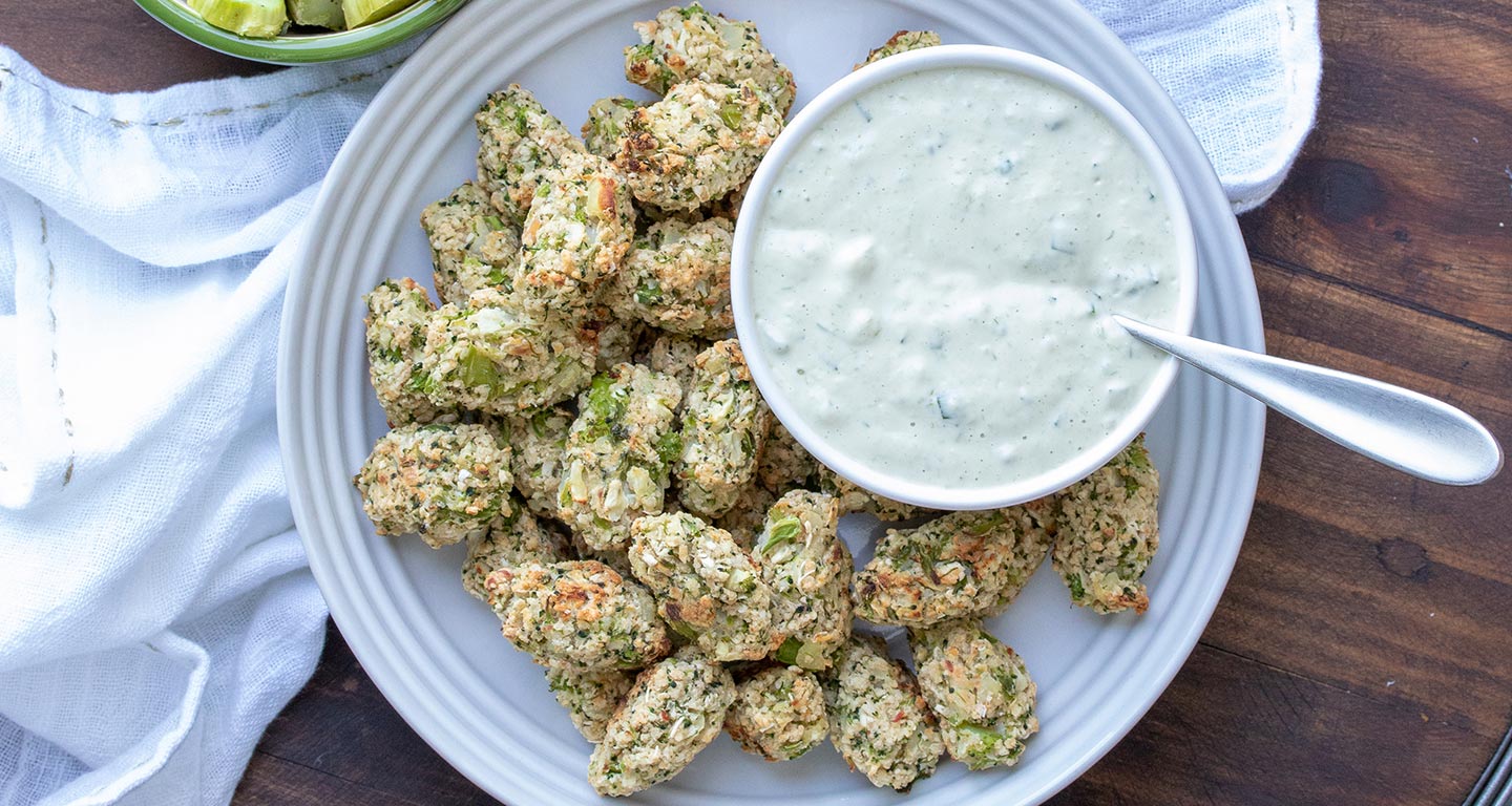 Baked Broccoli Cauliflower Veggie Tots