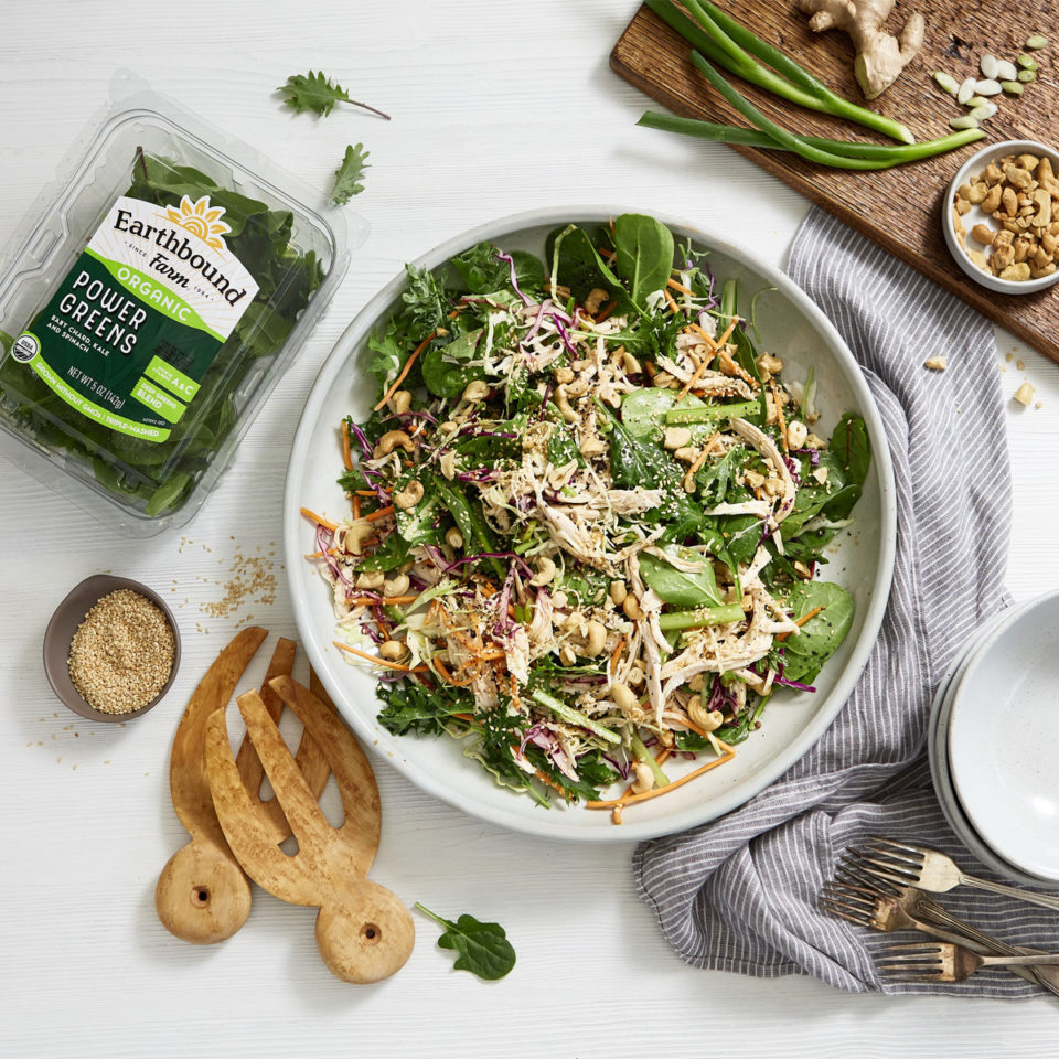 Chinese Chicken Salad with Power Greens and Ginger-Scallion Dressing ...