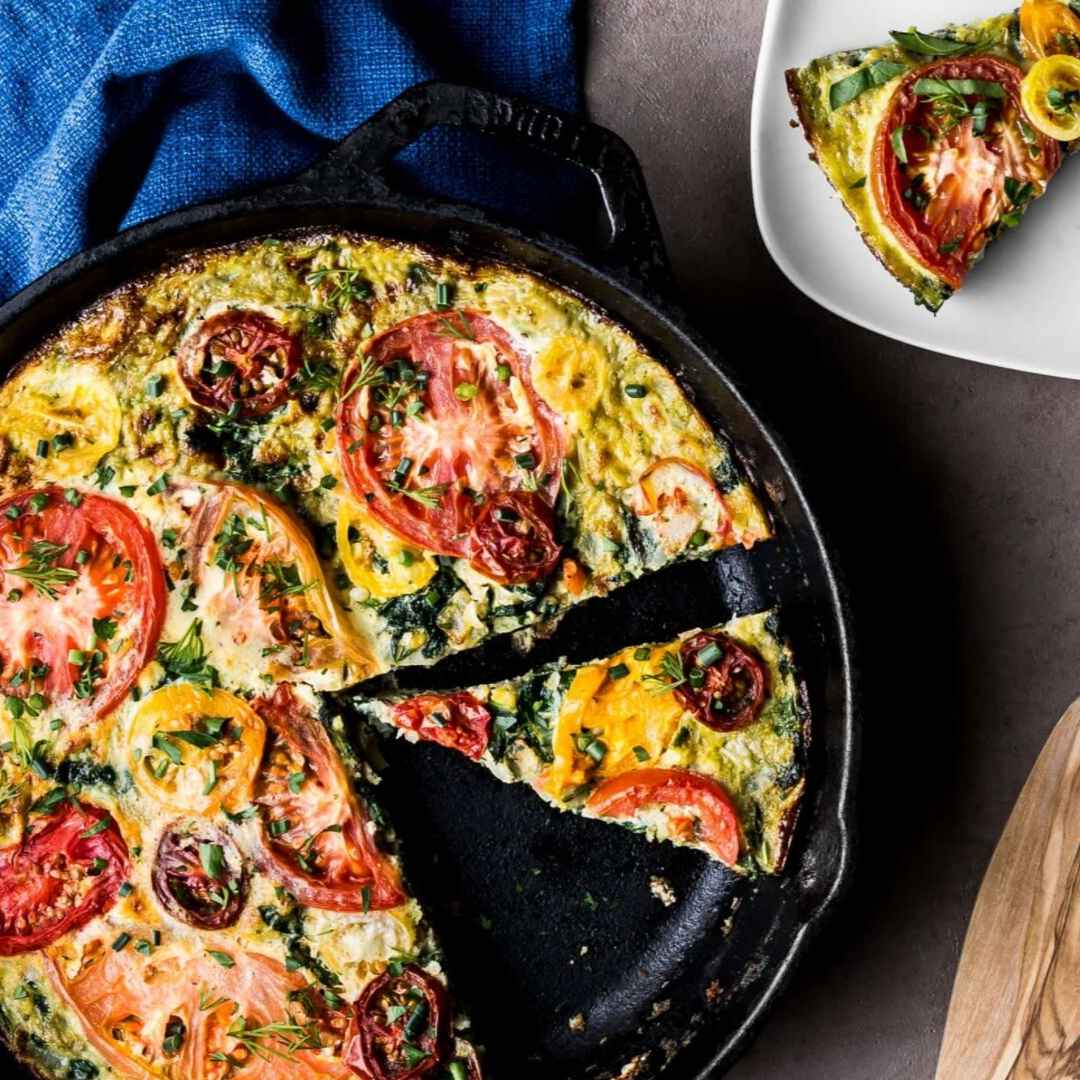 Frittata with Organic Baby Spinach