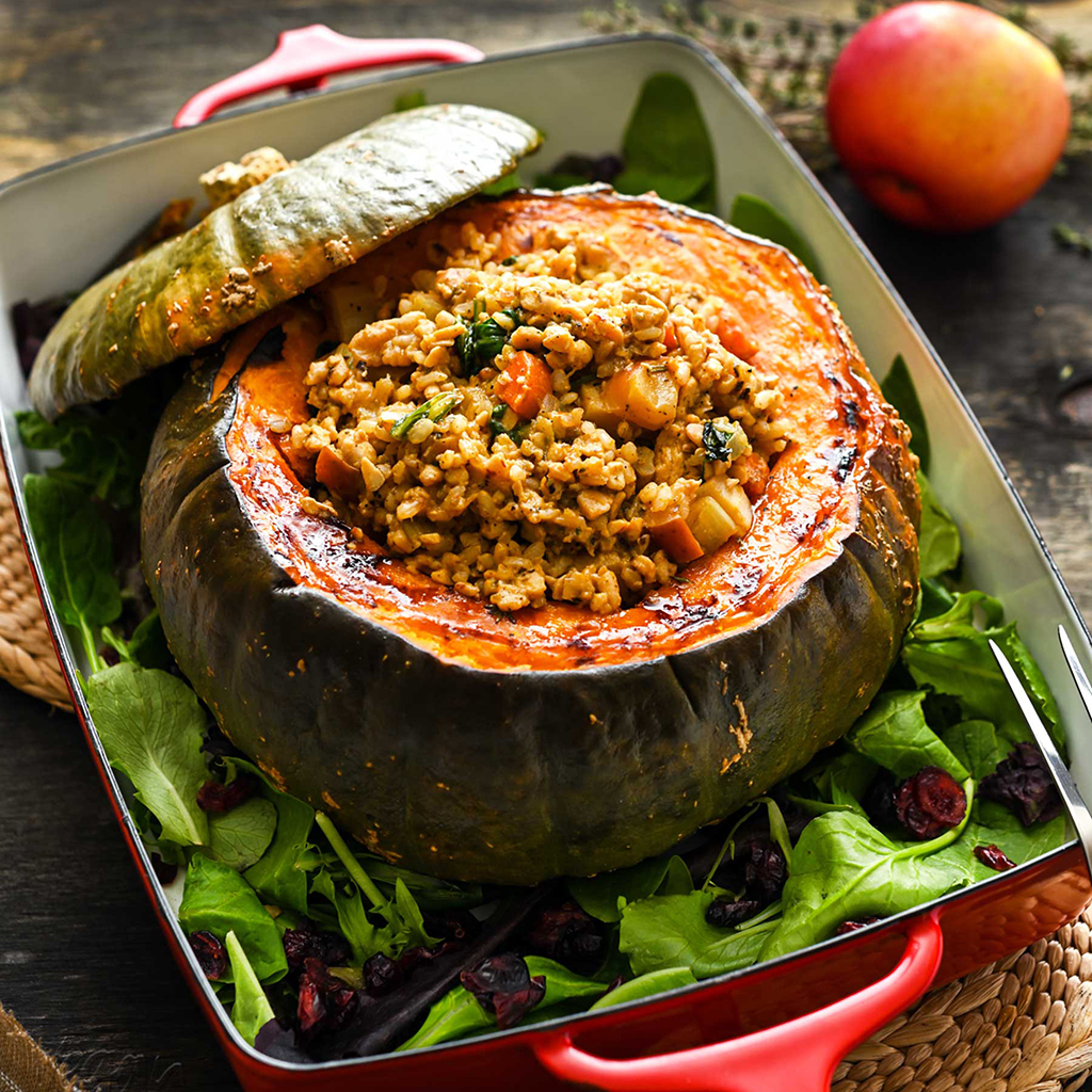 Stuffed Kabocha Squash Centerpiece - Earthbound Farm