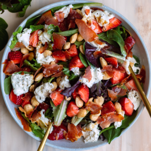 Crispy Prosciutto, Strawberry and Burrata Salad Featured Image