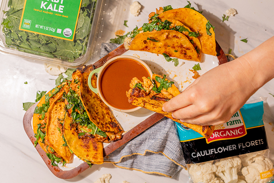 Cauliflower Chicken Birria Queso Tacos Image 1