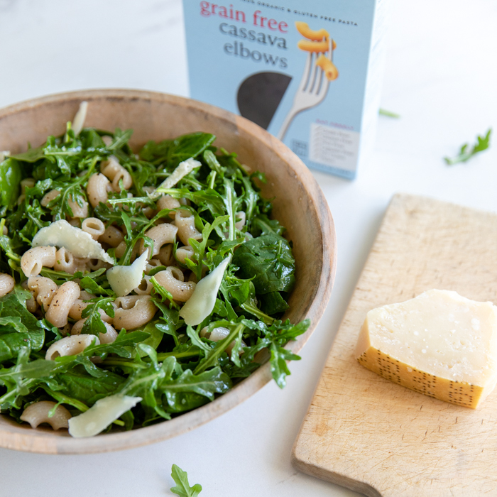 Simple Arugula Pasta Salad Image Bowl