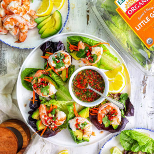 Spicy Shrimp Little Gems Wraps Featured Image