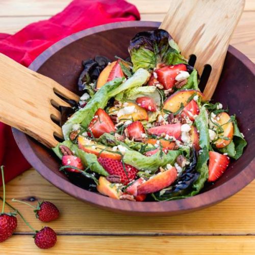 Summer Fruit & Butter Lettuce Salad with Champagne Vinaigrette Featured Image