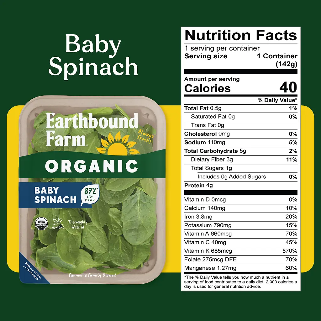 EBF Baby Spinach 5oz Fiber NFP
