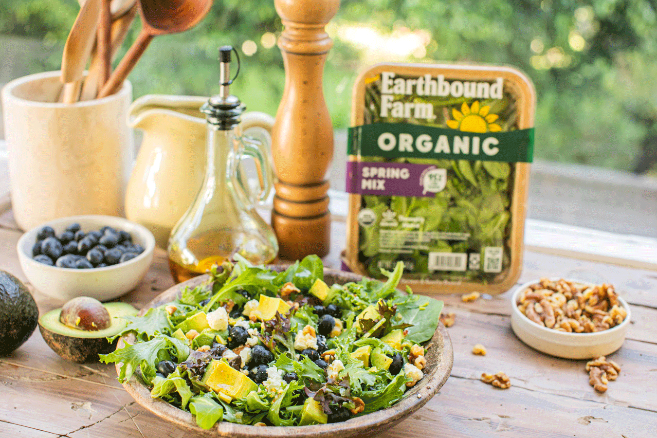 Blueberry Feta and Avocado Salad