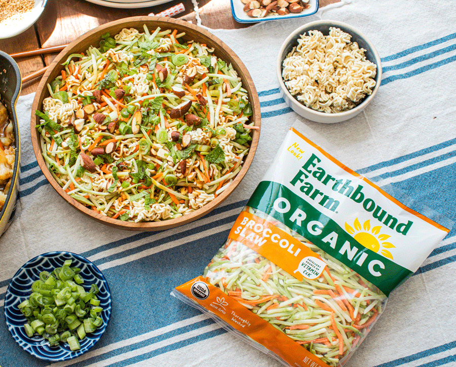 Crunchy Broccoli Slaw Salad with Toasted Ramen