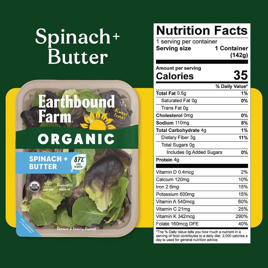 EBF Spinach Butter 5oz Fiber NFP