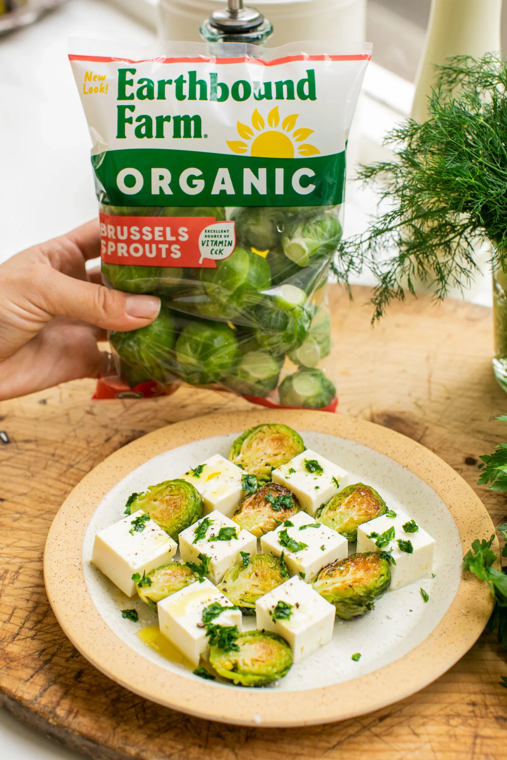 Roasted Brussels Sprouts & Feta Checkerboard Appetizer Featured Package
