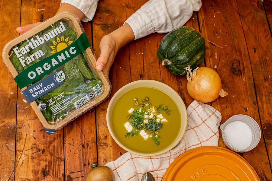 Spinach & Broccoli Soup with package