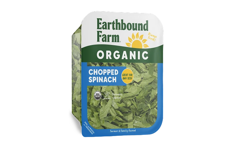 Chopped Spinach Package Side