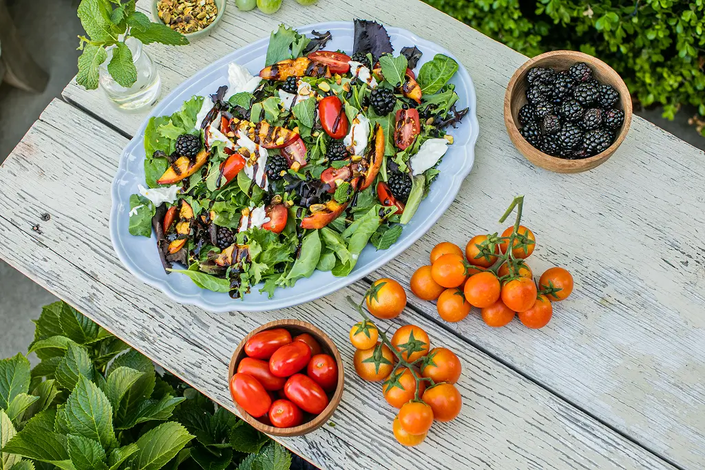 Grilled Peach & Burrata Summer Salad with Package